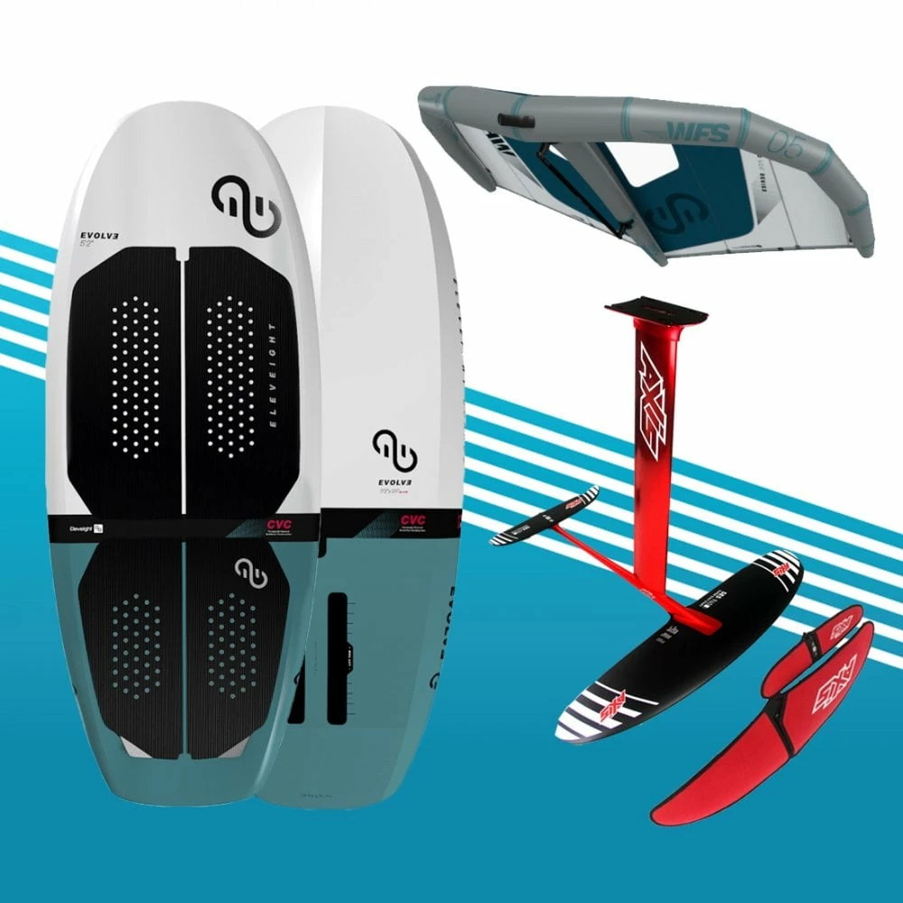 Eleveight Evolve Foil Board + Axis SES Foil + WFS Wing Bundle 3 Eleveight Evolve Foil Board + Axis SES Foil + WFS Wing Bundle