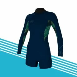 ONeill Womens Bahia 2/1 Back Zip Longsleeve Short Spring